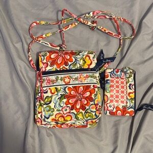 Hope Garden Vera Bradley Mini Hipster and Zip ID Case set